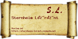 Sternheim Lóránt névjegykártya