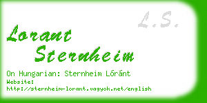 lorant sternheim business card