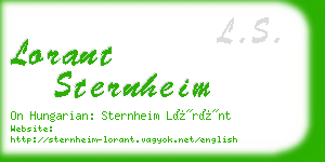 lorant sternheim business card